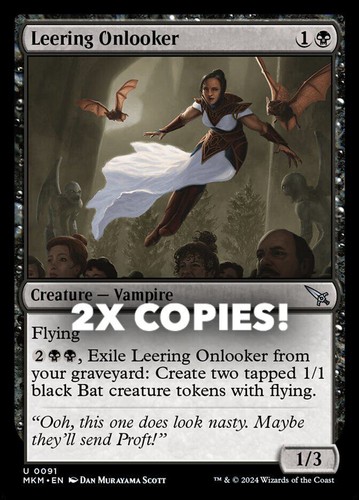 MTG | 2x Leering Onlooker | Nonfoil | MKM-91 | NM