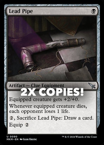 MTG | 2x Lead Pipe | Nonfoil | MKM-90 | NM