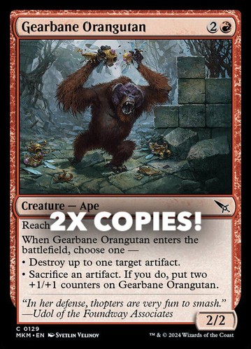 MTG | 2x Gearbane Orangutan | Nonfoil | MKM-129 | NM