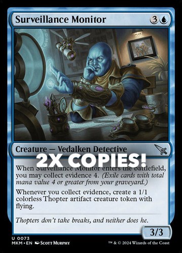 MTG | 2x Surveillance Monitor | Nonfoil | MKM-73 | NM