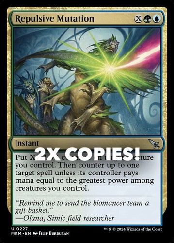 MTG | 2x Repulsive Mutation | Nonfoil | MKM-227 | NM