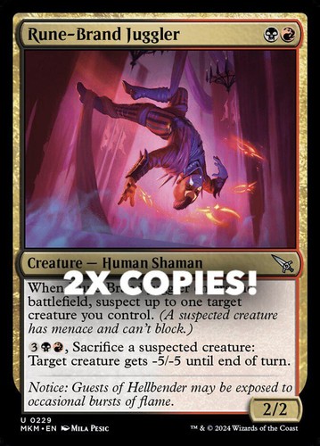 MTG | 2x Rune-Brand Juggler | Nonfoil | MKM-229 | NM