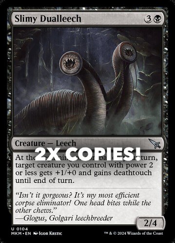 MTG | 2x Slimy Dualleech | Nonfoil | MKM-104 | NM