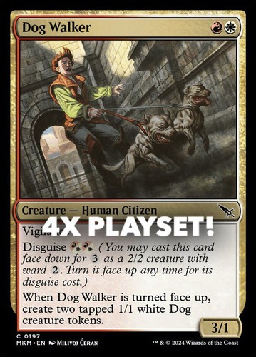 MTG | 4x Dog Walker | Nonfoil | MKM-197 | NM