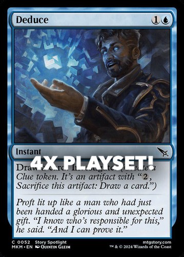 MTG | 4x Deduce | Nonfoil | MKM-52 | NM