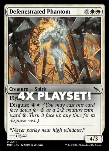 MTG | 4x Defenestrated Phantom | Nonfoil | MKM-11 | NM