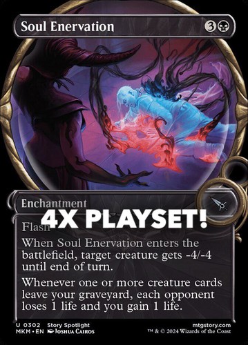 MTG | 4x Soul Enervation | Nonfoil | Showcase | MKM-302 | NM