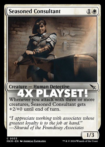 MTG | 4x Seasoned Consultant | Nonfoil | MKM-33 | NM