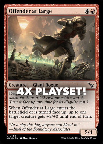 MTG | 4x Offender at Large | Nonfoil | MKM-138 | NM