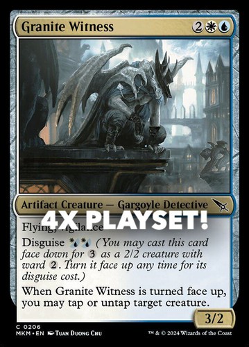 MTG | 4x Granite Witness | Nonfoil | MKM-206 | NM
