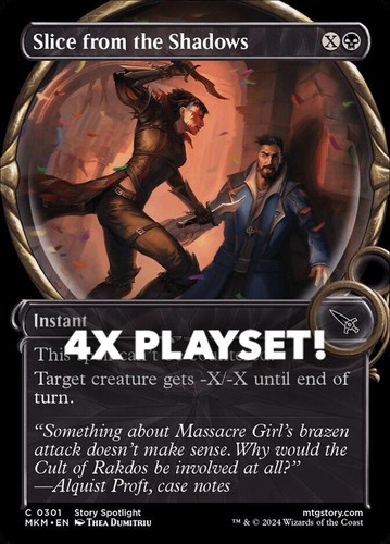 MTG | 4x Slice from the Shadows | Nonfoil | Showcase | MKM-301 | NM