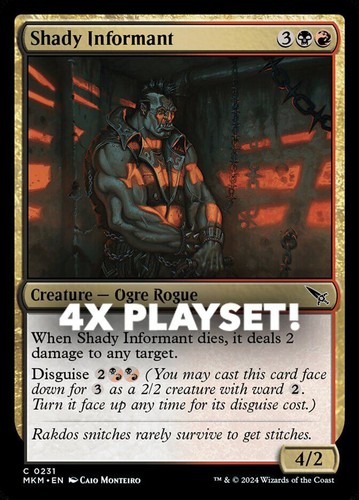 MTG | 4x Shady Informant | Nonfoil | MKM-231 | NM