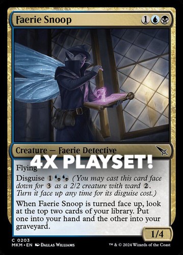 MTG | 4x Faerie Snoop | Nonfoil | MKM-203 | NM