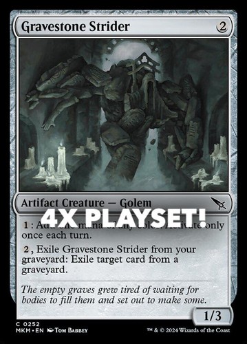 MTG | 4x Gravestone Strider | Nonfoil | MKM-252 | NM