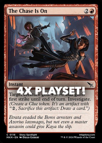 MTG | 4x The Chase Is On | Nonfoil | MKM-116 | NM