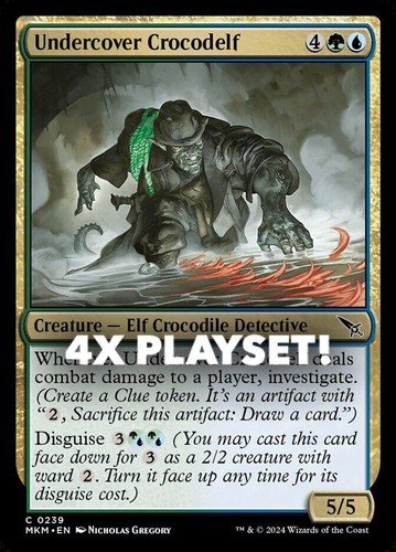 MTG | 4x Undercover Crocodelf | Nonfoil | MKM-239 | NM