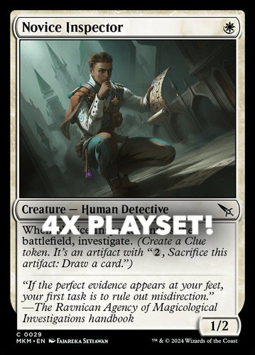 MTG | 4x Novice Inspector | Nonfoil | MKM-29 | NM