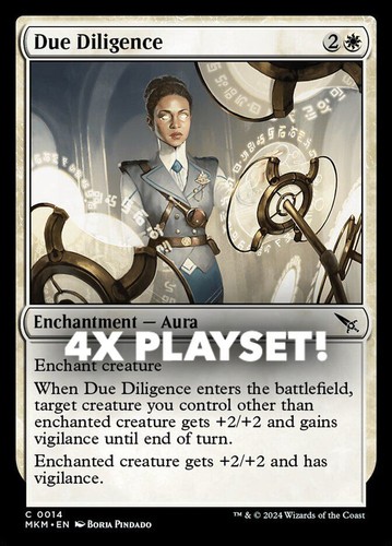 MTG | 4x Due Diligence | Nonfoil | MKM-14 | NM