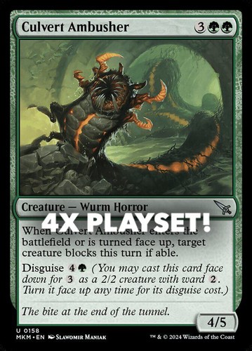 MTG | 4x Culvert Ambusher | Nonfoil | MKM-158 | NM