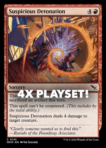 MTG | 4x Suspicious Detonation | Nonfoil | MKM-145 | NM