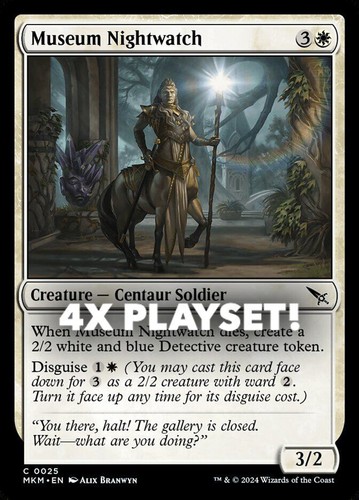 MTG | 4x Museum Nightwatch | Nonfoil | MKM-25 | NM