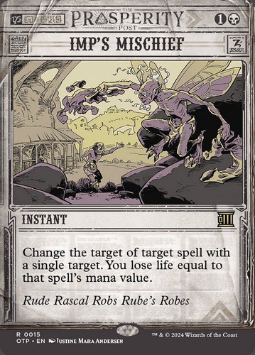 MTG | Imp's Mischief | Nonfoil | Showcase | Borderless | OTP-15 | NM