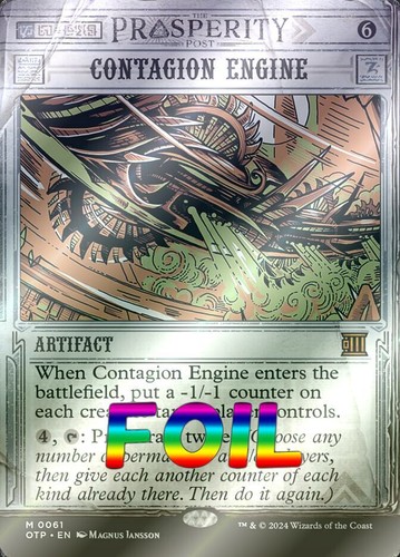 MTG | Contagion Engine | Foil | Showcase | Borderless | OTP-61 | NM