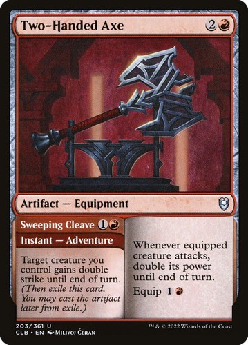 MTG | Two-Handed Axe // Sweeping Cleave | Nonfoil | CLB-203 | NM