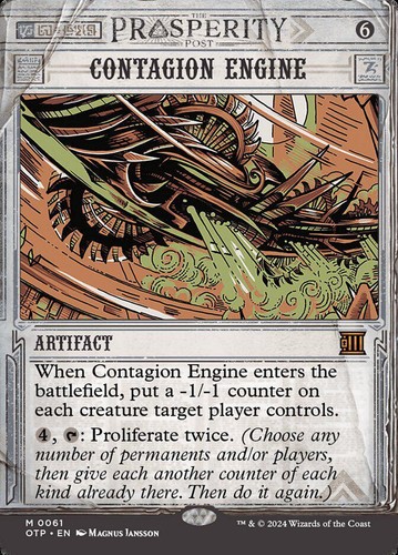 MTG | Contagion Engine | Nonfoil | Showcase | Borderless | OTP-61 | NM