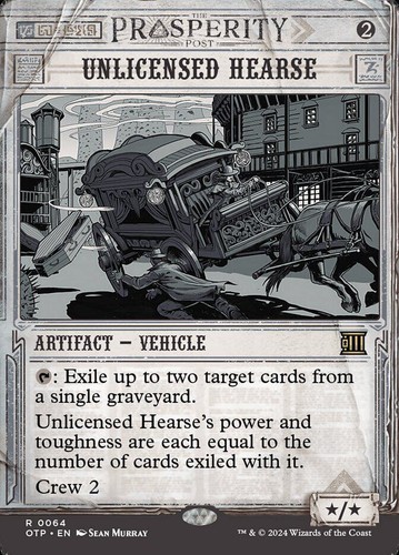 MTG | Unlicensed Hearse | Nonfoil | Showcase | Borderless | OTP-64 | NM