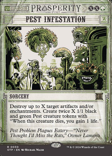 MTG | Pest Infestation | Nonfoil | Showcase | Borderless | OTP-30 | NM