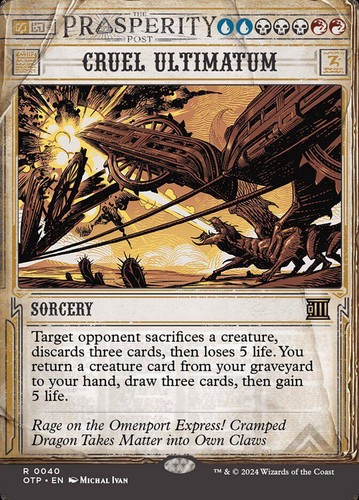 MTG | Cruel Ultimatum | Nonfoil | Showcase | Borderless | OTP-40 | NM