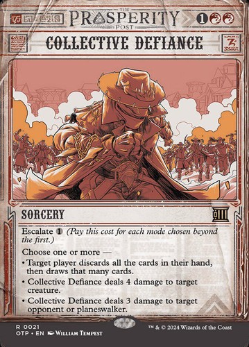 MTG | Collective Defiance | Nonfoil | Showcase | Borderless | OTP-21 | NM