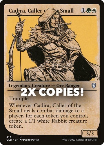 MTG | 2x Cadira, Caller of the Small | Nonfoil | Showcase | CLB-417 | NM