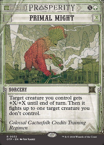 MTG | Primal Might | Nonfoil | Showcase | Borderless | OTP-32 | NM