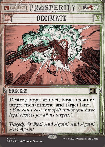 MTG | Decimate | Nonfoil | Showcase | Borderless | OTP-41 | NM