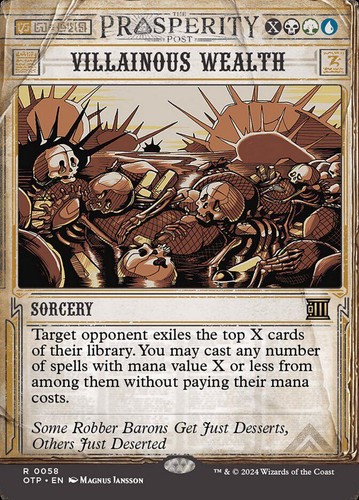 MTG | Villainous Wealth | Nonfoil | Showcase | Borderless | OTP-58 | NM
